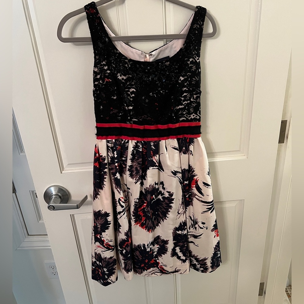 Peter Som Black and Red Sequin Sundress for Weddings